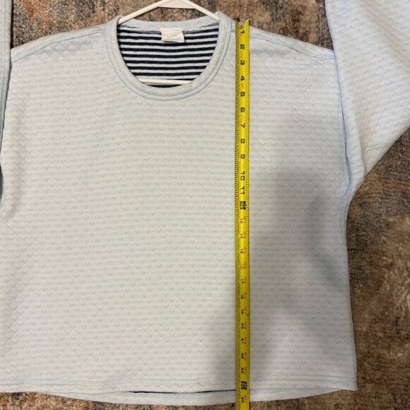 J. Crew #BY985 Women's Reversible Quilted Pullover Shirt Top XL Blue 2024 - Picture 10 of 11